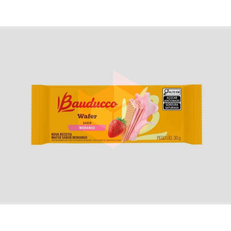 BISC. BAUDUCCO WAFER MORANGO