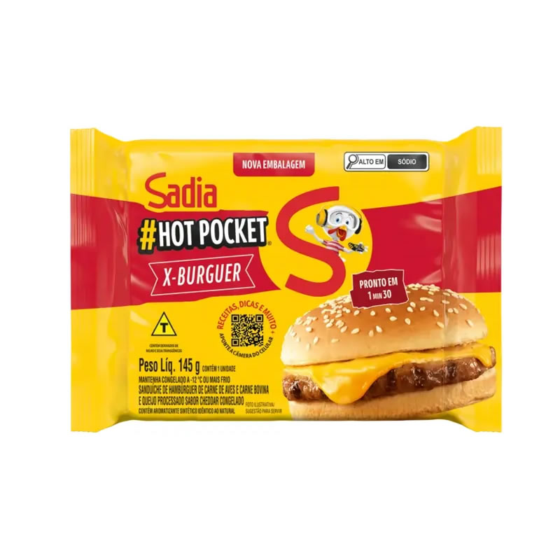 HOT POCKET SADIA 145G X-BURGUER