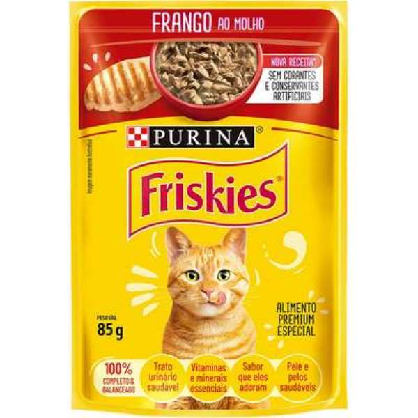 RACAO P/GATOS FRISKIES FRANGO MOLHO