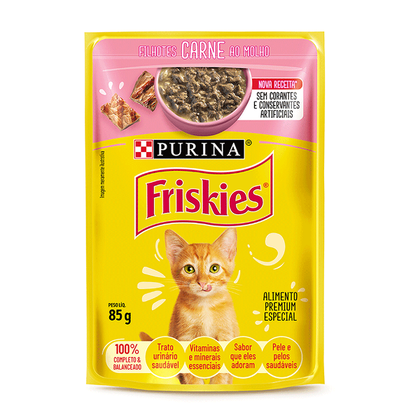 RACAO P/GATOS FRISKIES FILHOTE CARN