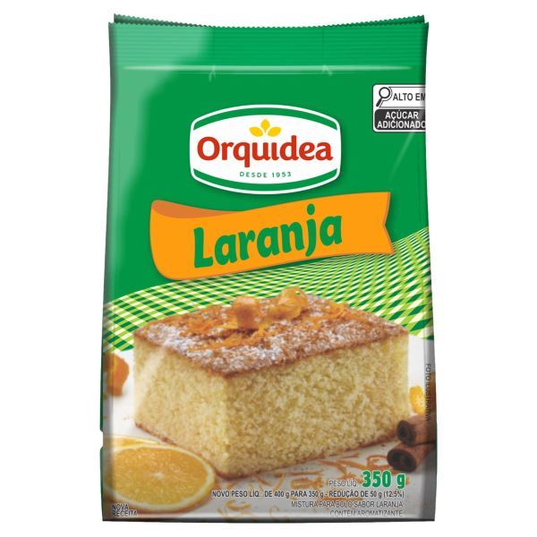 MISTURA BOLO ORQUIDEA 350G LARANJA