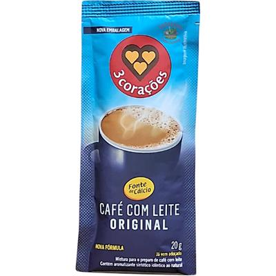 CAFE C/LEITE 3CORACOES SACHE