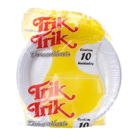 PRATO DESC.BIO TRIK TRIK 20CM BCO