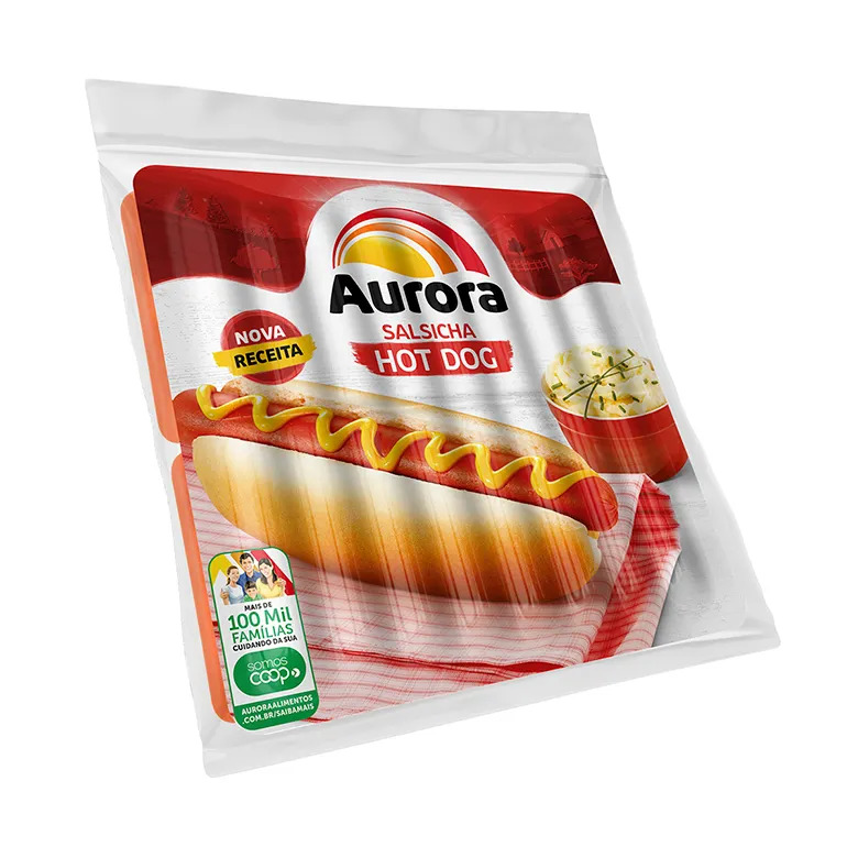 SALSICHA AURORA HOT DOG 500G