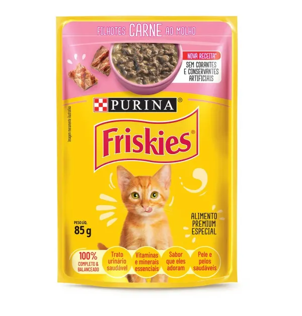 RACAO P/GATOS FRISKIES CARNE